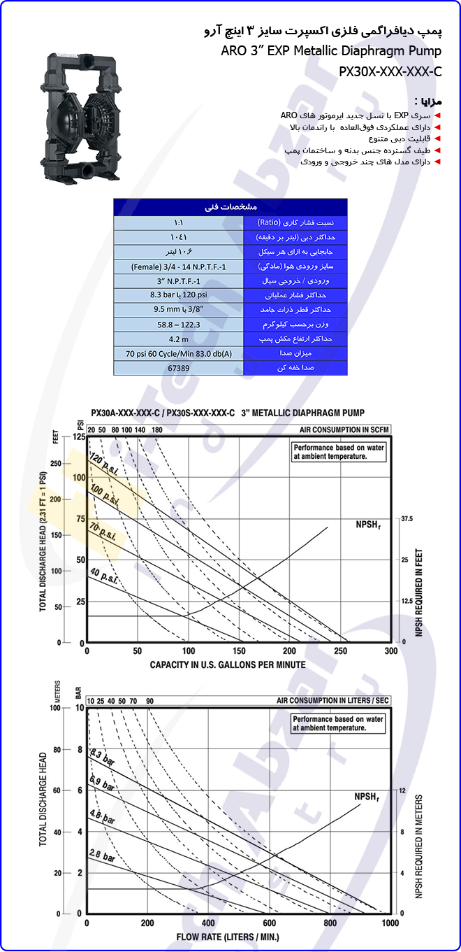 14 3'' EXP Metallic Air Operated Diaphragm Pump2